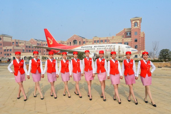 成都东星航空学校空乘专业学子 成都东星航空学校空乘专业学子