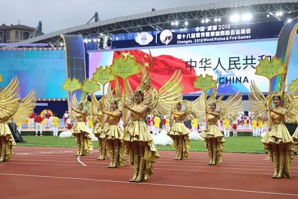 四川西南航空职业学院志愿者亮相世警赛 四川西南航空职业学院志愿者亮相世警赛