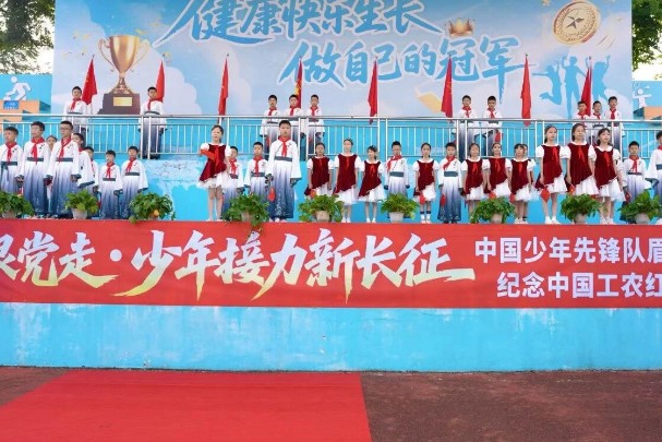 眉山冠城实验学校举行新队员入队仪式